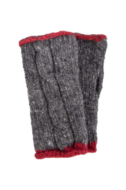 The Donegal-Wool Mittens-Charcoal-Grey