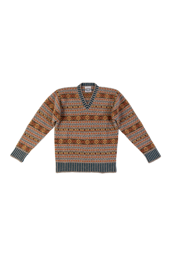 The Prince of Wales Mens Fair Isle V Neck Jumper — Great English Outdoors