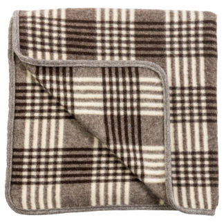 Spanish Wool Blanket Brown Check