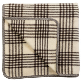 Spanish Wool Blanket Cream Check