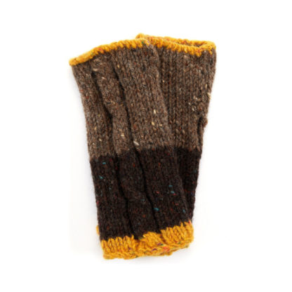 The Donegal Wool Mittens - Nut Brown