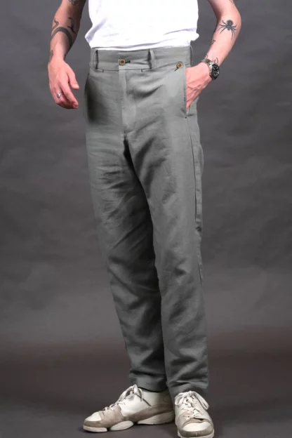 The Peaky Blinders Mens Lichen Linen Trousers 4