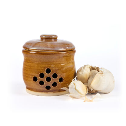 Hand Made Stoneware Garlic Pot 4