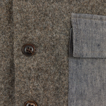 The Capital Mens Grey Linen and Wool Jacket Detail 2