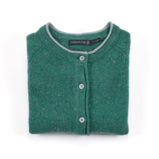 The Killiney Womens Sea Green Wool and Cashmere Cardigan
