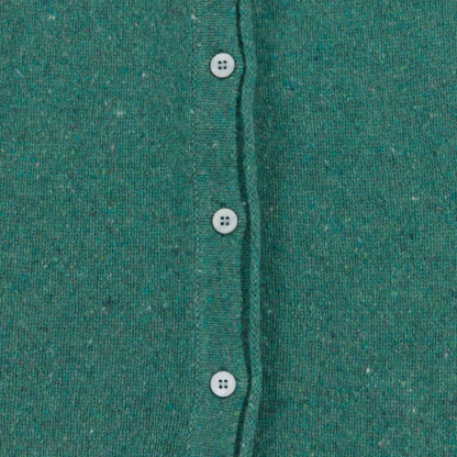 The Killiney Womens Sea Green Wool and Cashmere Cardigan Detail 2