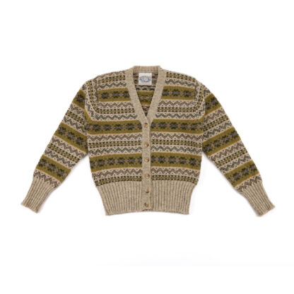 The Oxford Womens Shetland Wool Fair Isle Cardigan