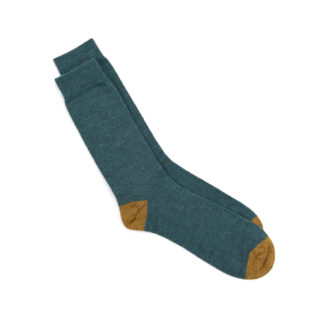 The Somerset Alpaca Socks Teal Blue and Mustard