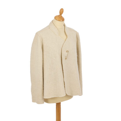 Womens Ivory Felted Wool Jacket