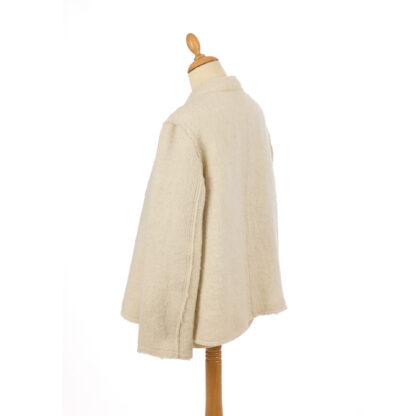 Womens Ivory Felted Wool Jacket Back