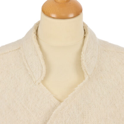 Womens Ivory Felted Wool Jacket Detail 2