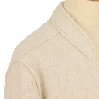 Womens Ivory Felted Wool Jacket Detail 3