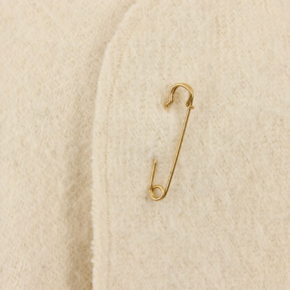 Womens Ivory Felted Wool Jacket Detail