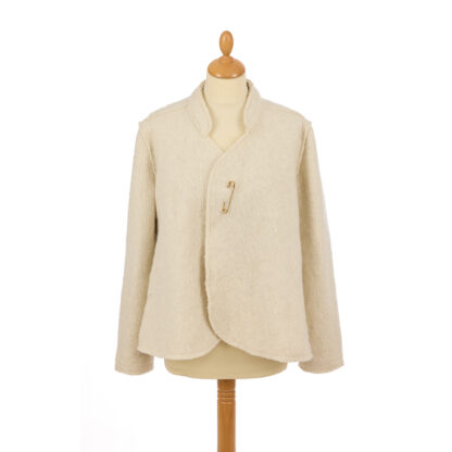 Womens Ivory Felted Wool Jacket Main Image