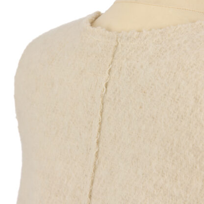 Womens Ivory Felted Wool Waistcoat Detail