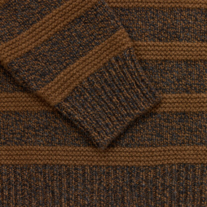 Mens Bracken Crew Neck Cashmere and Wool Jumper Detail of Cuff