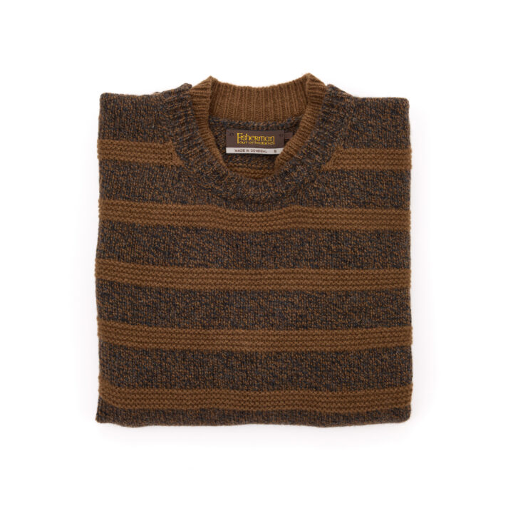 Mens Bracken Crew Neck Cashmere and Wool Jumper Folded